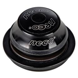 Рулевая колонка Neco H156EM, ZS44/56, 1 1/8-1 1/2", стал.чашки, картр.подшипники, черный - фото