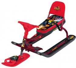 Снегокат НИКА Тимка спорт 4-1, ТС4-1/Р2, Бордовый каркас с роботом - фото