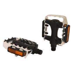 Педали STG FP-906, ось 9/16", пласт. корпус с алюм. рамкой, черные - фото