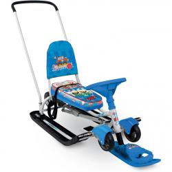 Снегокат НИКА Тимка спорт 6, с машинками, ТС6/БГ - фото