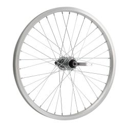 Колесо 20" заднее(без резины), одинарный алюм.обод 36 отв, втулка сталь под трещотку 6 скоростей, эк - фото