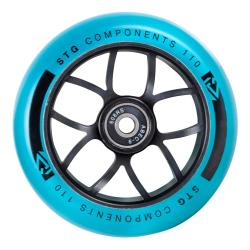 Колесо STG TW-12 для трюкового самоката, 110 мм, ABEC-9, черный с синим - фото