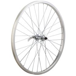 Колесо 24" переднее одностенный алюминиевый обод 32 спицы - фото