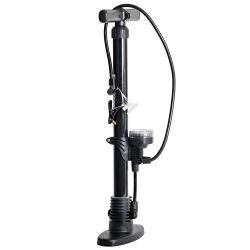 Насос напольный с манометром PAC 38x530, высокопрочный пластик, авто/вело ниппель + игла - фото