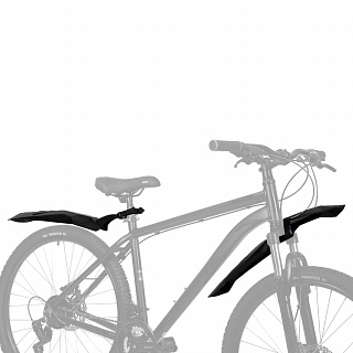 Крылья STG XGNB-059-1, переднее и заднее, колесо 24-26", пластик , черные . - фото