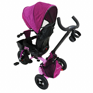 Велосипед трехколесный Maxiscoo Shark (2023) с мягким сиденьем и капюшоном - фото