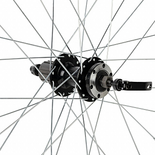 Колесо 24" заднее 32 спицы двойной обод втулка SF B27F - фото