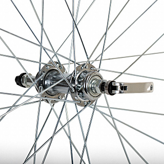 Колесо 24" заднее(без резины), двустенный алюм.обод 32 отв. - фото