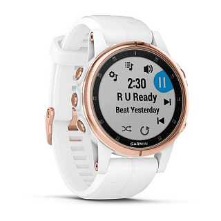 Часы GARMIN Fenix 5S Plus Sapphire (White/Rose Gold Metal) - фото