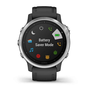 Часы GARMIN Fenix 6S (Silver/Black Band) - фото
