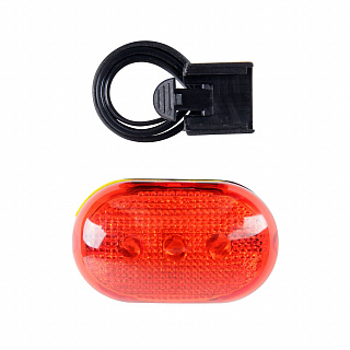 Вел.аксессуары. Фонарь задний, красный, 2-функции ХН-0350, инд. Уп. - фото