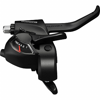 Шифтер Shimano Tourney ST-EF41-7R, 7 скоростей, правый, с ручкой тормоза V-Brake, 2-8122 - фото