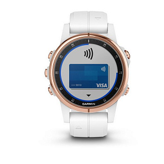 Часы GARMIN Fenix 5S Plus Sapphire (White/Rose Gold Metal) - фото
