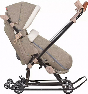 Санки-коляска комбинированная "Ника детям 7-8К", НД7-8К/8, бежевая - фото