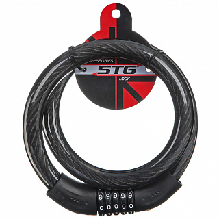 Замок STG, трос спиральный диам.25х100см - фото