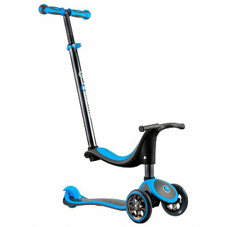 Самокат-кикборд GLOBBER MY FREE SEAT TITANIUM 4 IN 1 LIGHTS V2 (2018) - фото