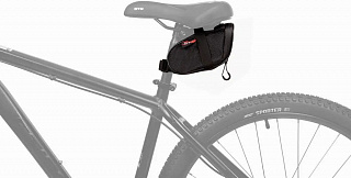 Велосумка под седло STG влагозащищенная, 18х9х9 см, 1.1 л, черный, модель 555-534 - фото