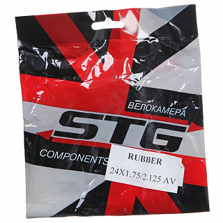 Камера велосипедная STG, резиновая,24Х1,75/2,125 автониппель 33мм - фото