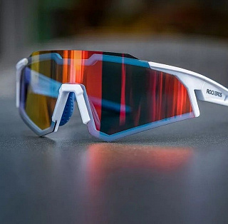 Очки велосипедные Rockbros, оправа черно красная, линзы с поляризацией красные, RB_14110006005 - фото